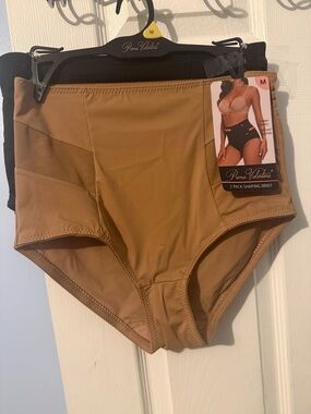 Prima Valentina High-Waist 2 pack Shaping Brief - medium black/tan